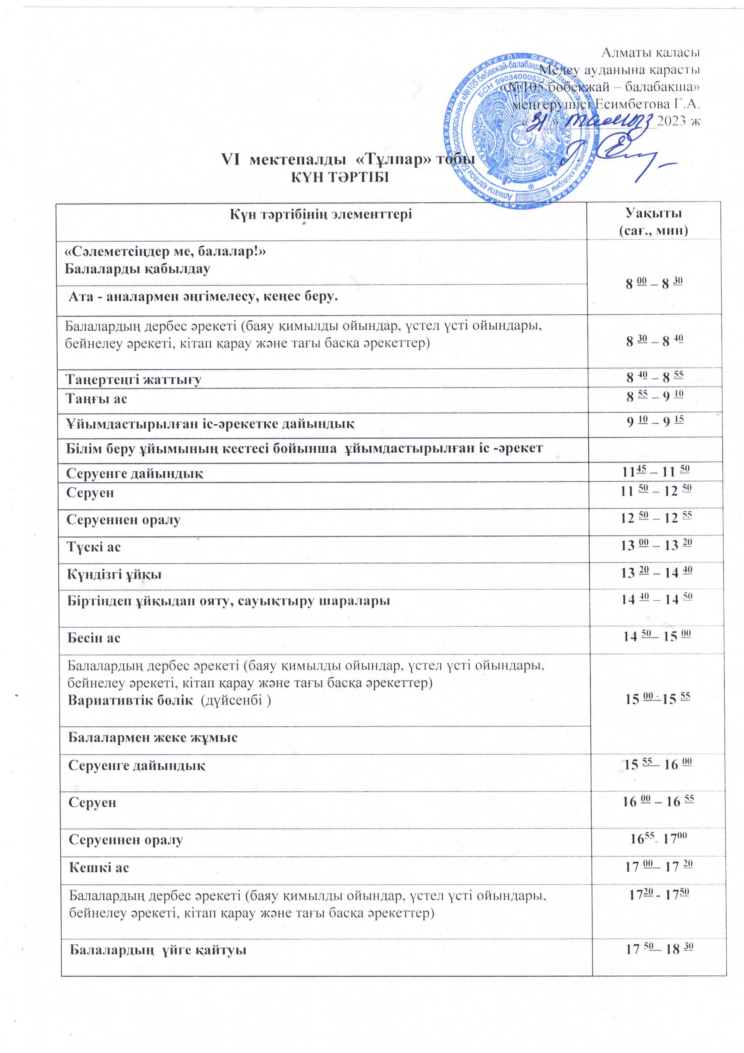 Мектепалды "Тұлпар" тобы